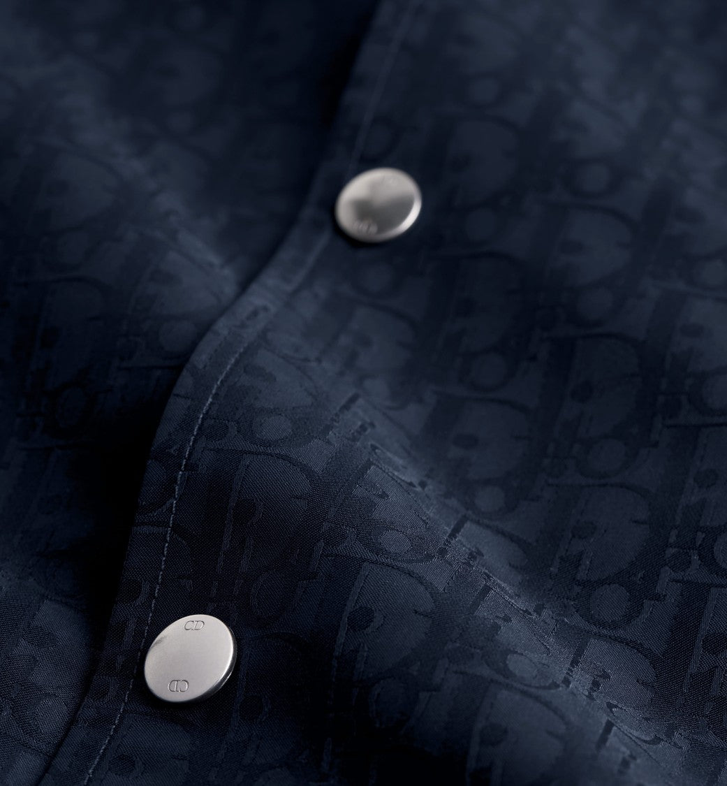 Christian Dior Woven Jacket With Monogram Pattern And Classic Details