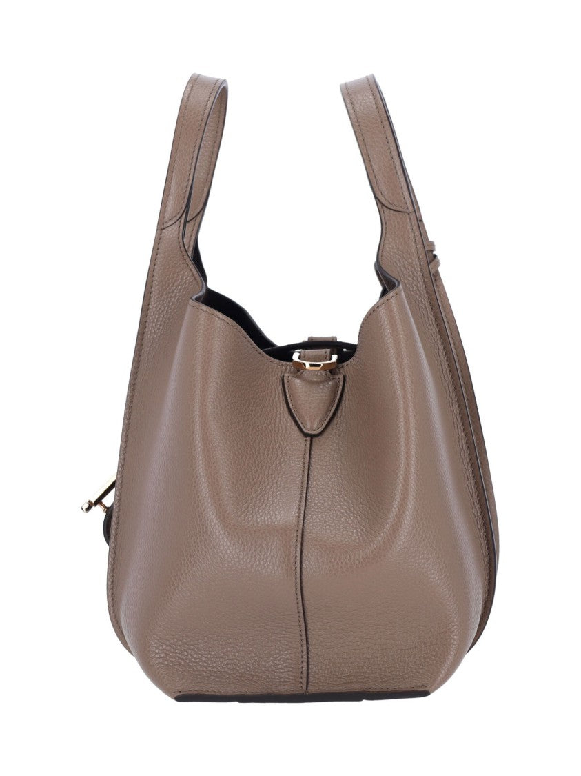 Tod's Mini Bag In Taupe Calfskin