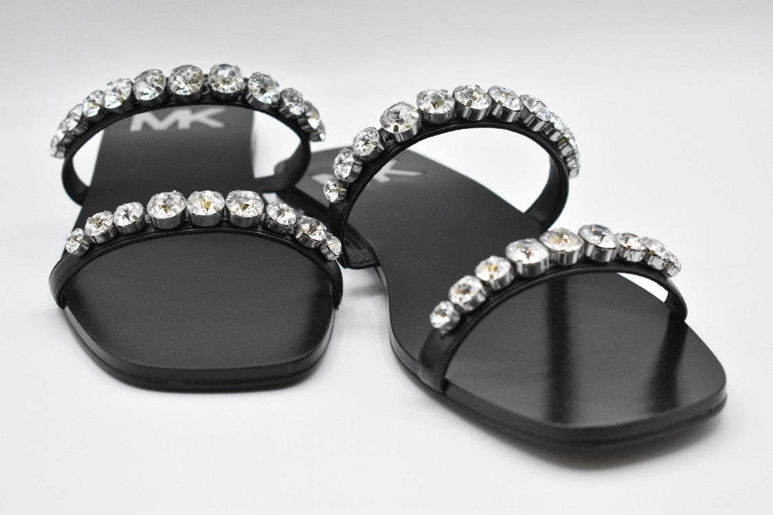 Michael Kors Black Leather Sandals