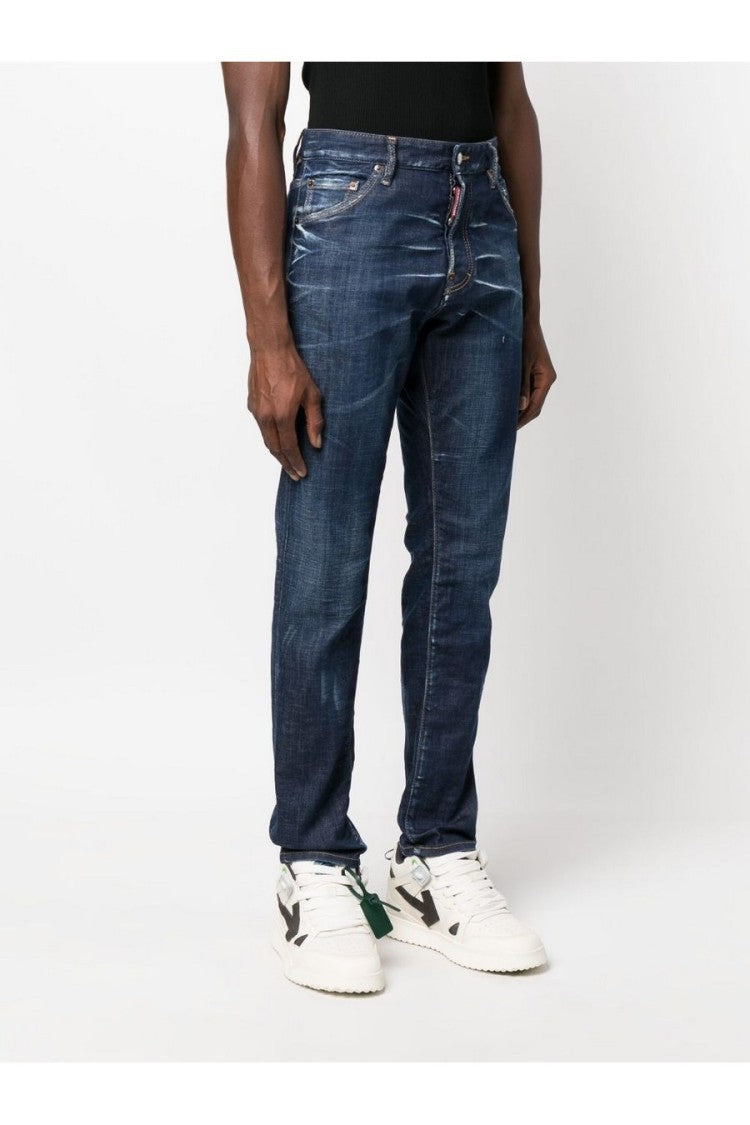 Dsquared2 Navy Blue Cool Guy Slim-Fit Cotton-Blend Jeans