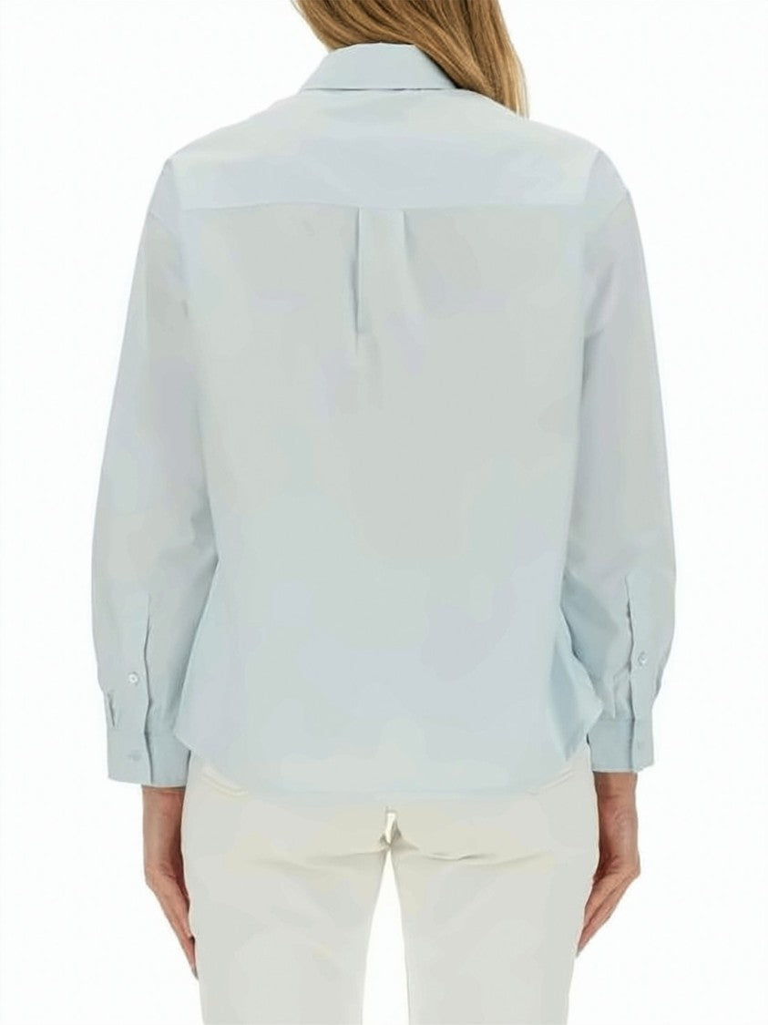 A.P.C. Light Blue Button-Up Shirt With Classic Collar