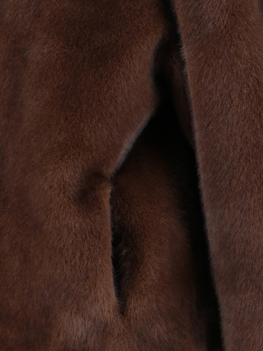 Parosh Faux Fur Jacket – Brown