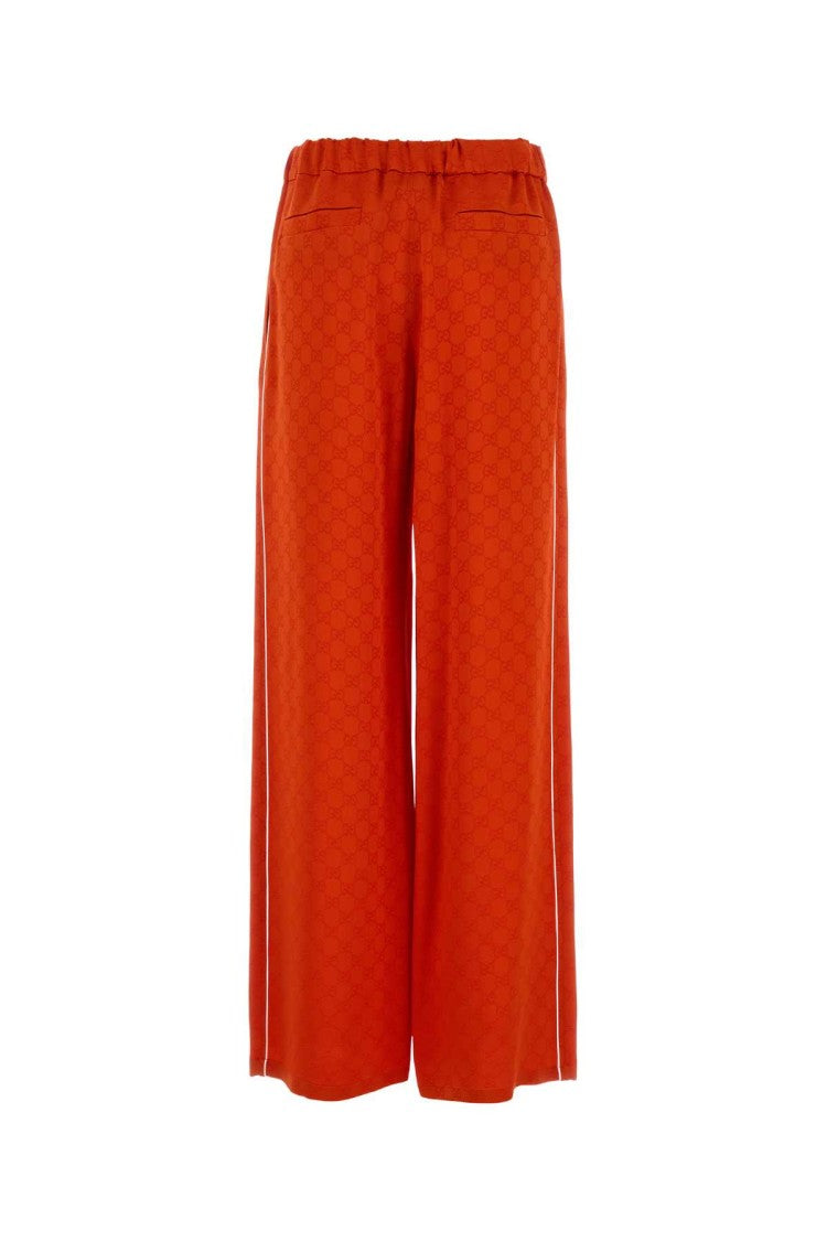 Gucci Orange Satin Pyjama Pant