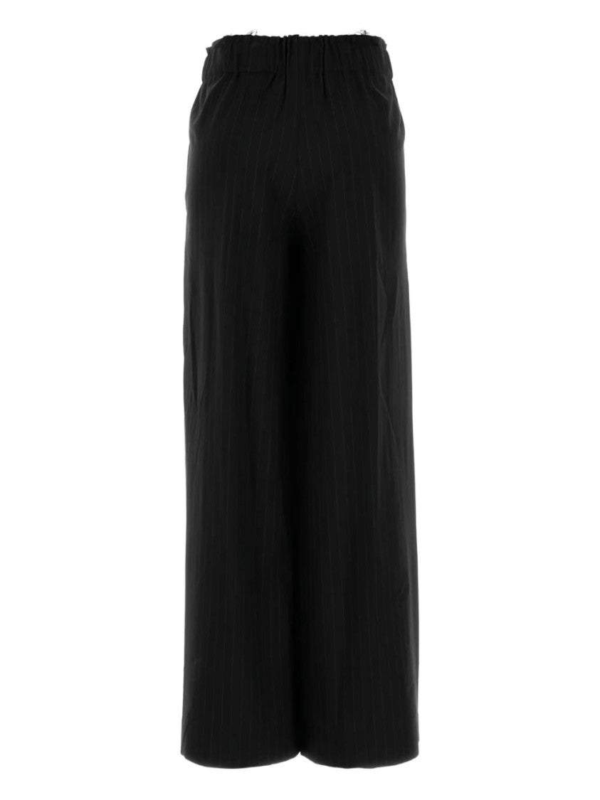 Pt Torino Black Tailored Trousers With Structured Silhouette