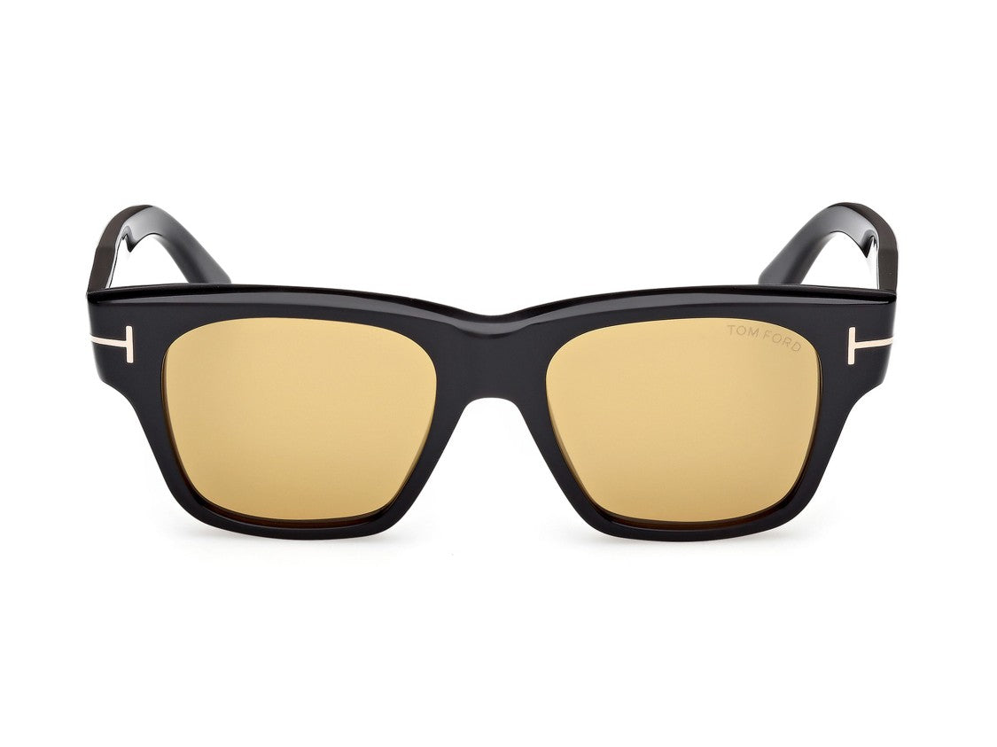 Tom Ford Glossy Black Ft1280 Oversized Square Acetate Sunglasses