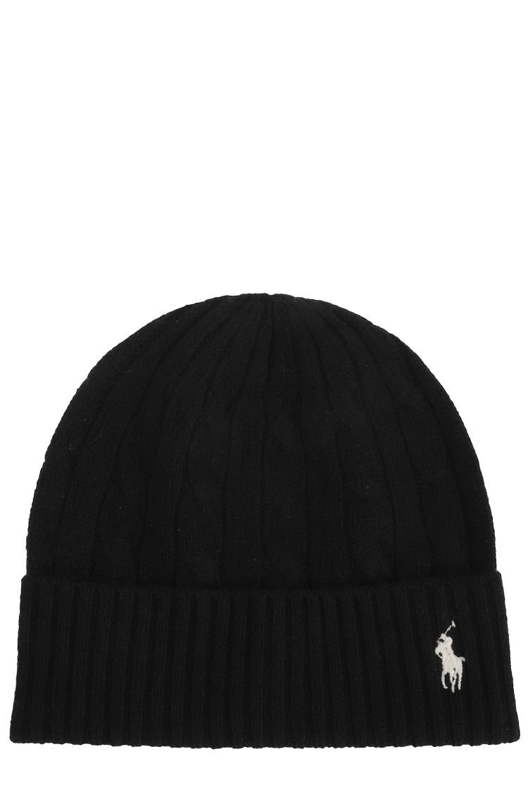Polo Ralph Lauren Ribbed Knit Beanie Hat With Logo Detail
