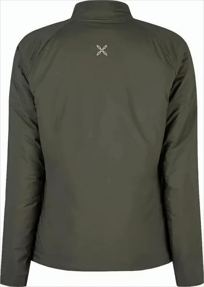 Montura Fitted Green Polyamide Montura Jacket With High Collar And Quilted Interior