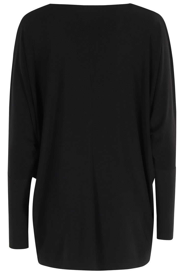Norma Kamali Black V-Neck Dolman Sweater