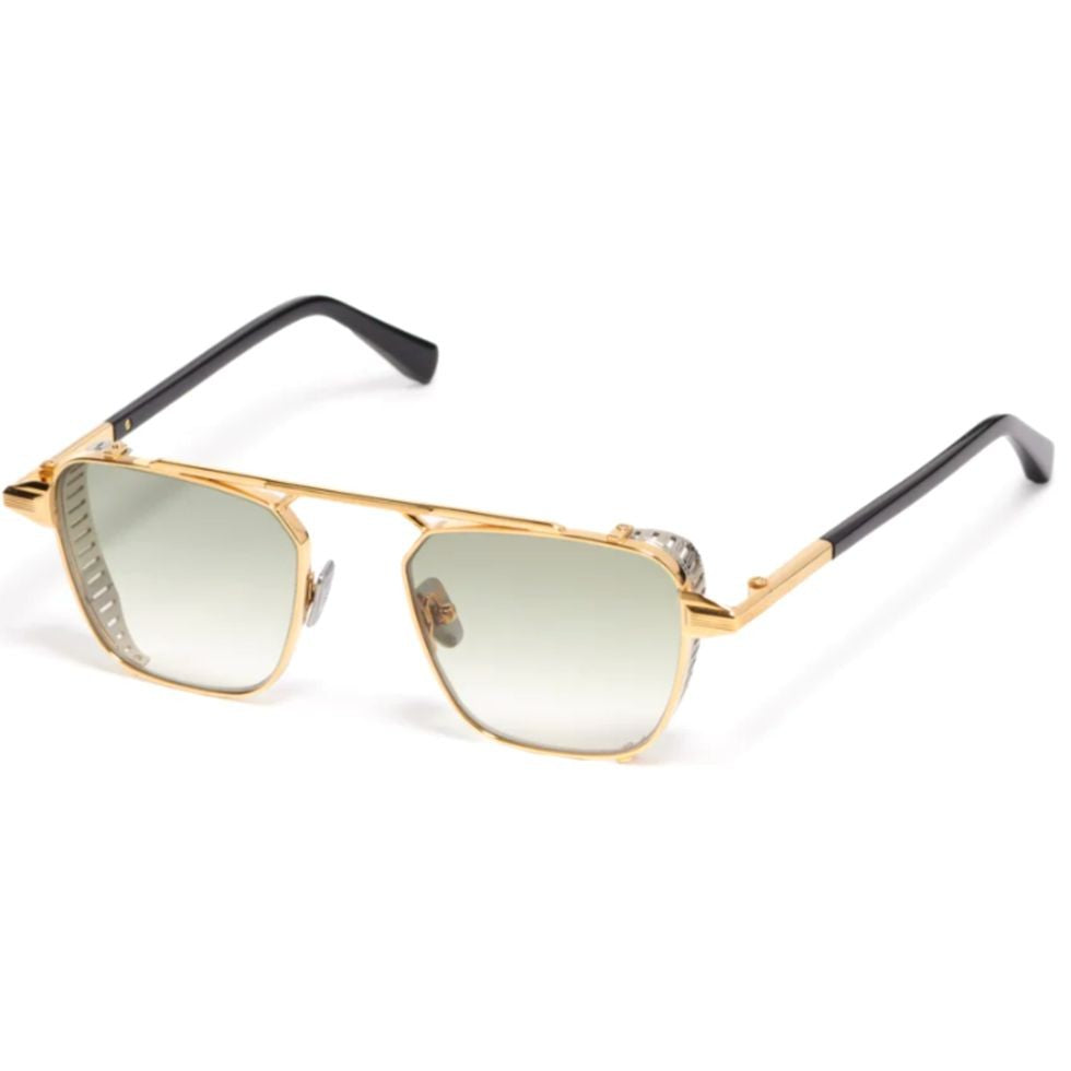 John Dalia Scotty Bold Geometric Sunglasses With Ribbed Accent