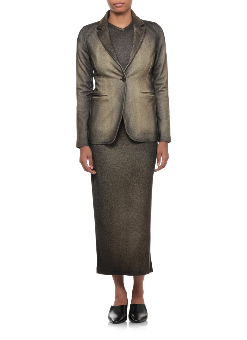 Avant Toi Green Gradient Spear Collar Jacket