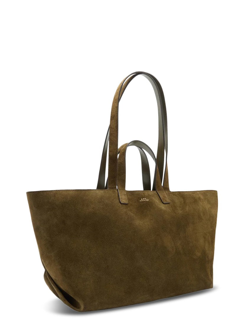 A.P.C. Rectangular Suede Tote Bag With Dual Straps