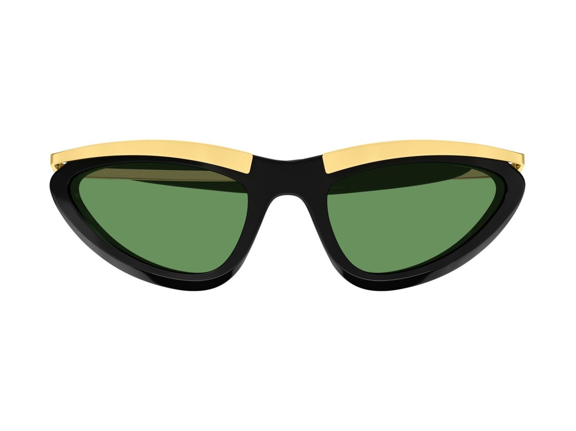 Bottega Veneta Gold Bv1477s Glossy Acetate Bold Cat-Eye Sunglasses