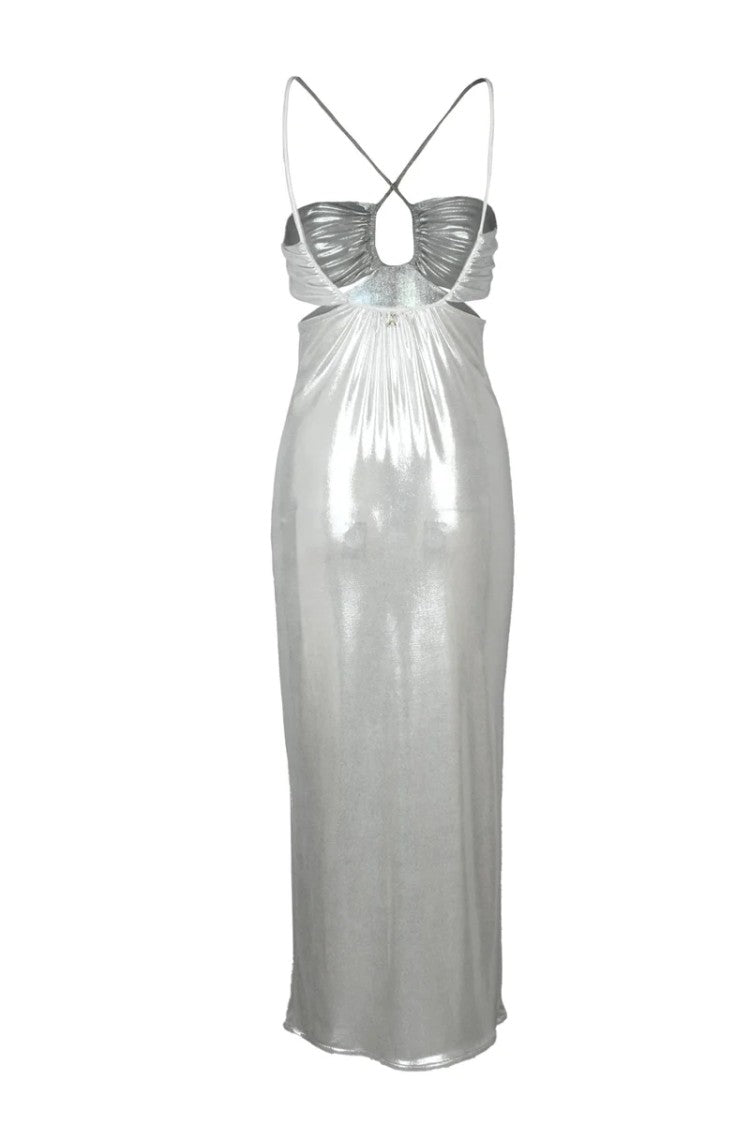 Patrizia Pepe Lurex Dress - Silver