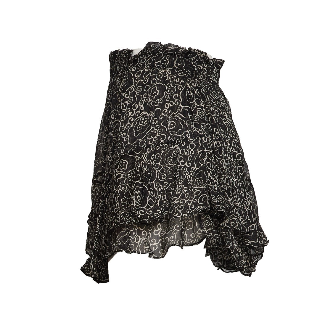 Isabel Marant Sornel Ruffled Crinkled Chiffon Shorts