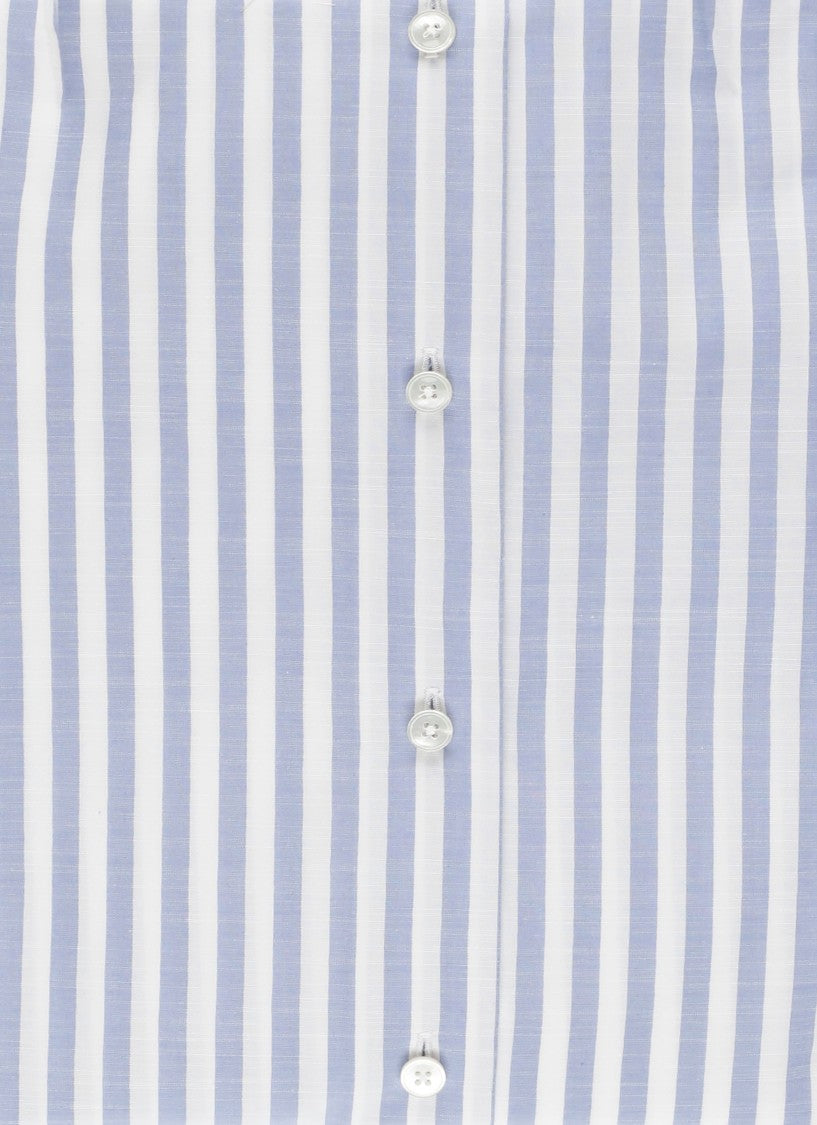Xacus White Striped Travel Casual Shirt