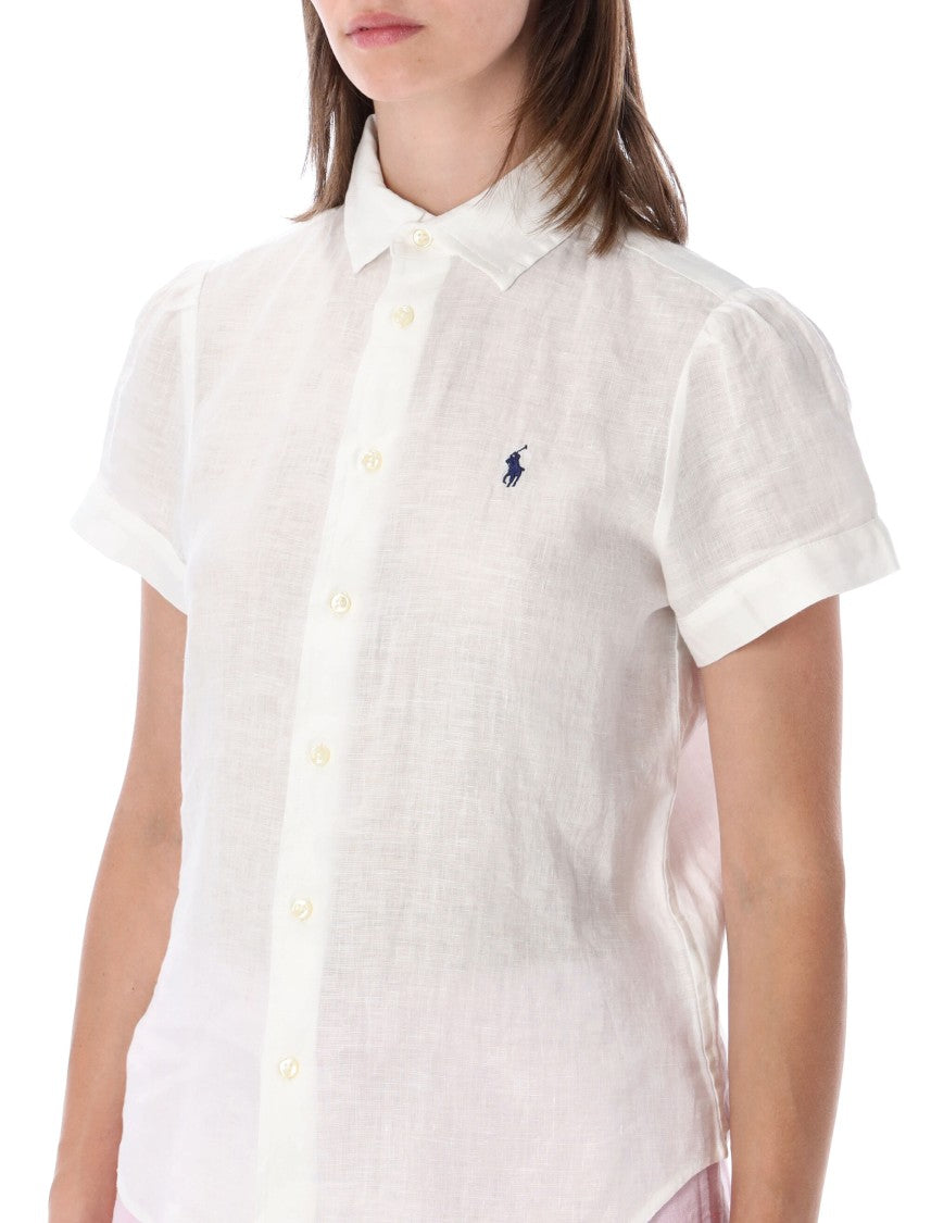 Polo Ralph Lauren Linen Puff Sleeve Shirt