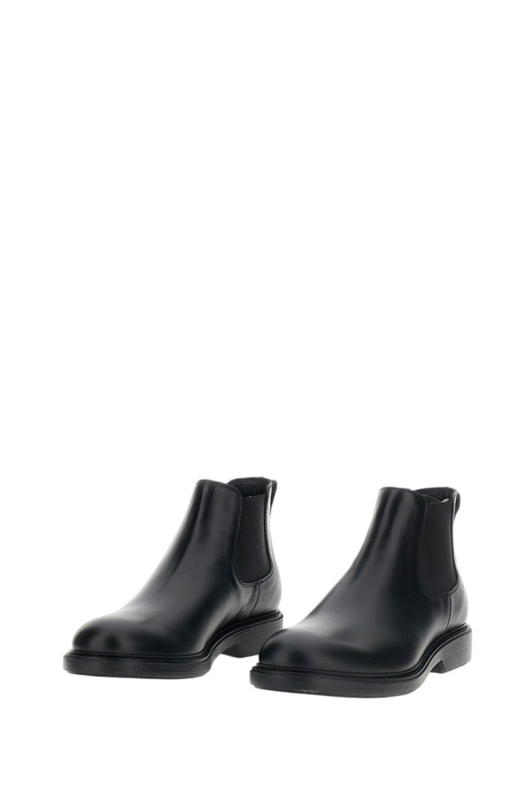Hogan Black Leather H704 Chelsea Boots