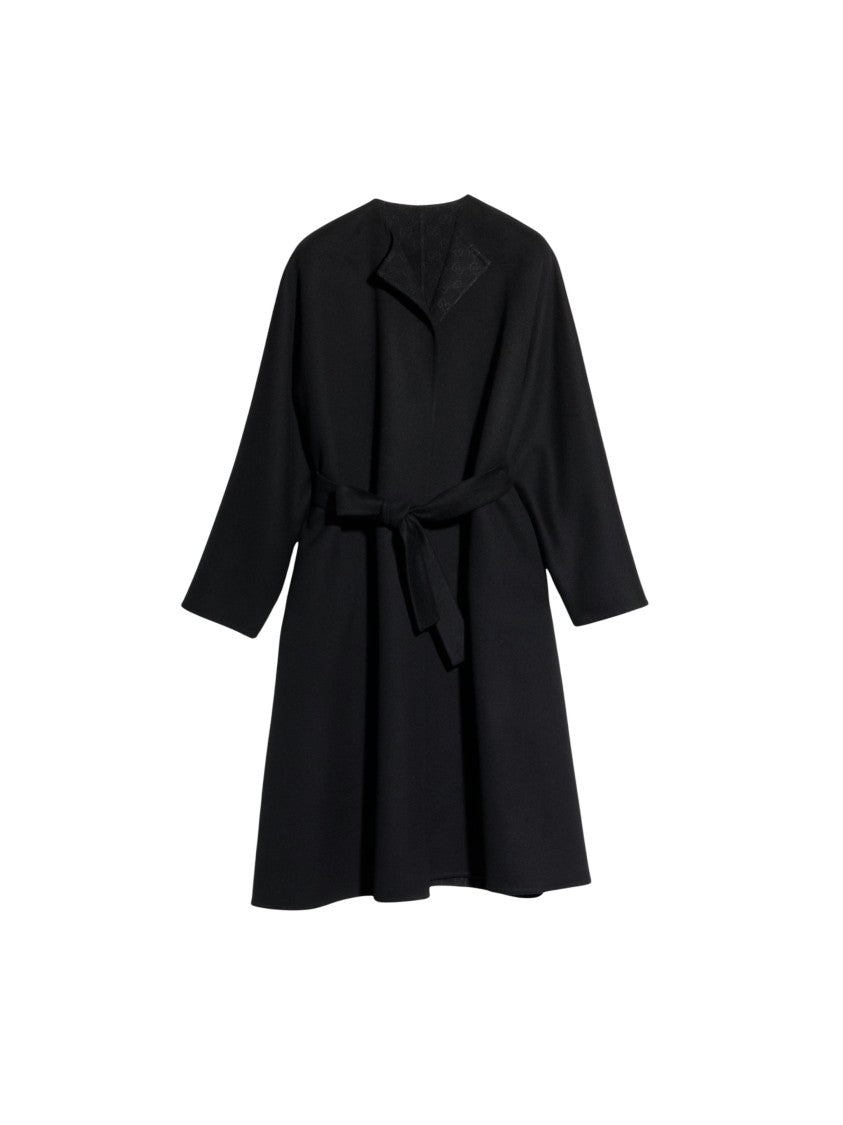 Gucci Black Gg Wool-Silk Coat