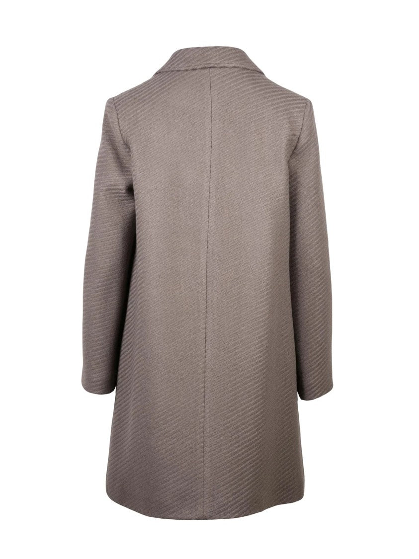 Lakore Turquoise Double-Breasted Wool-Blend Coat