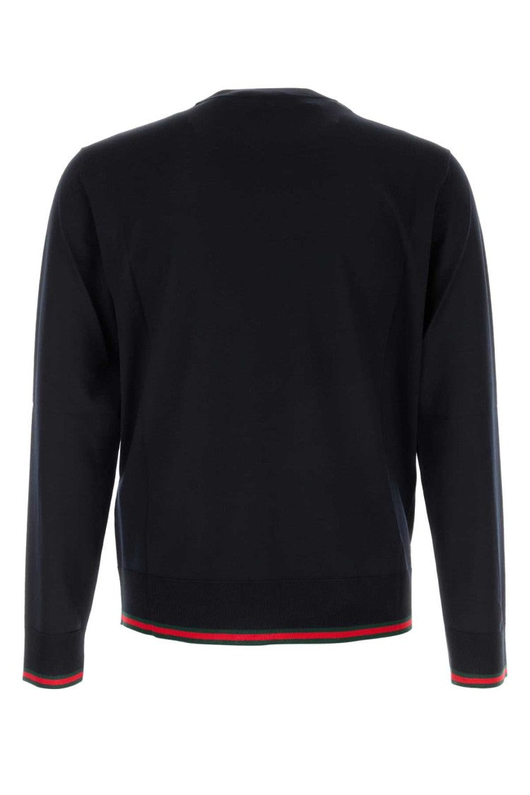 Gucci Classic Crew Neck Knitwear With Contrasting Stripe