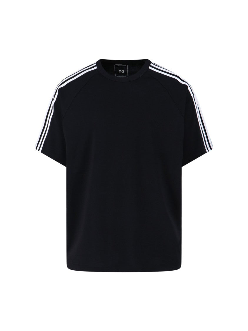 Y-3 T-Shirt. In Black Fabric, Crew Neck, Short Sleeves