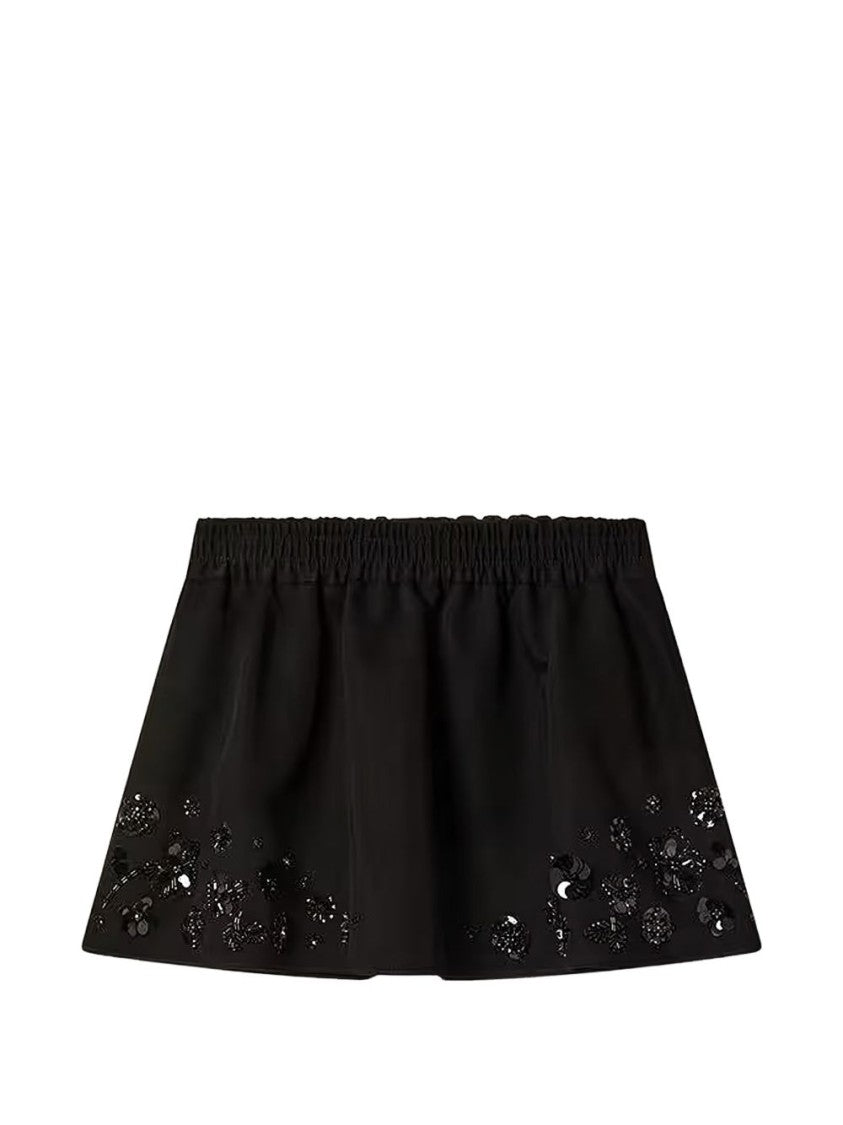 Golden Goose Mini Black Skirt With Bead