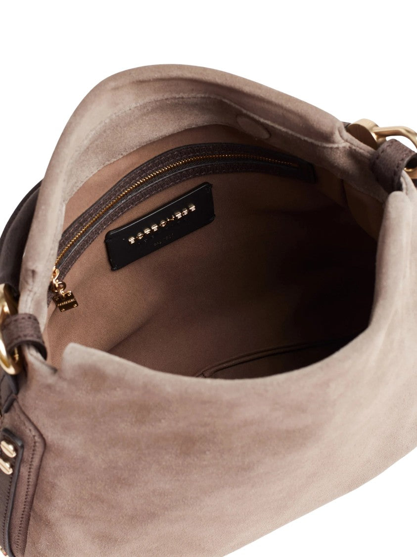 Borbonese Borsa Hobo S Small Soft Split Suede Hobo Bag