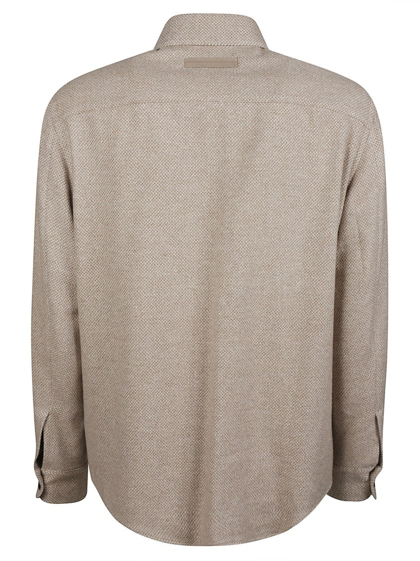 Zegna Donegal Cashmere Silk Oversirt