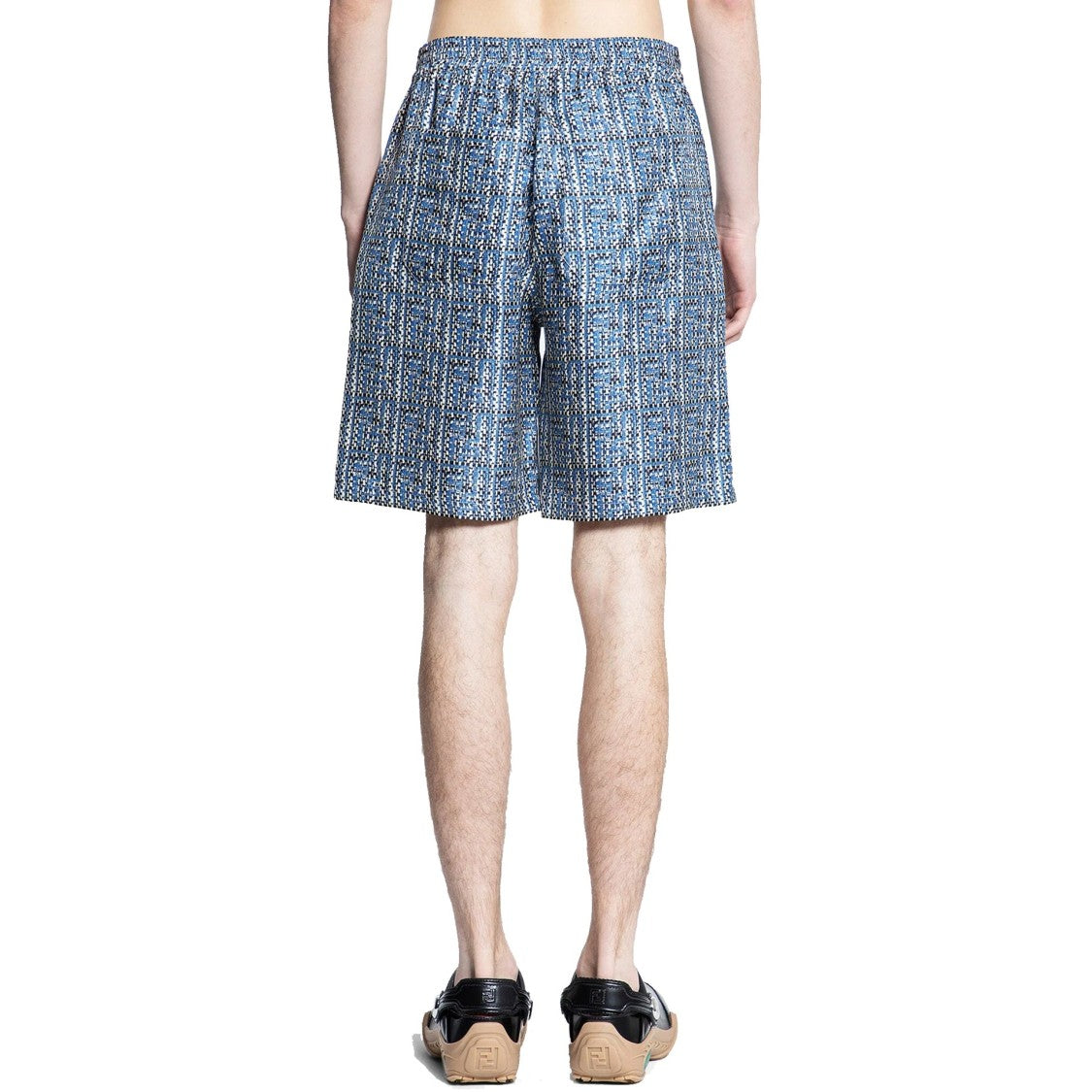 Fendi Printed Silk Shorts