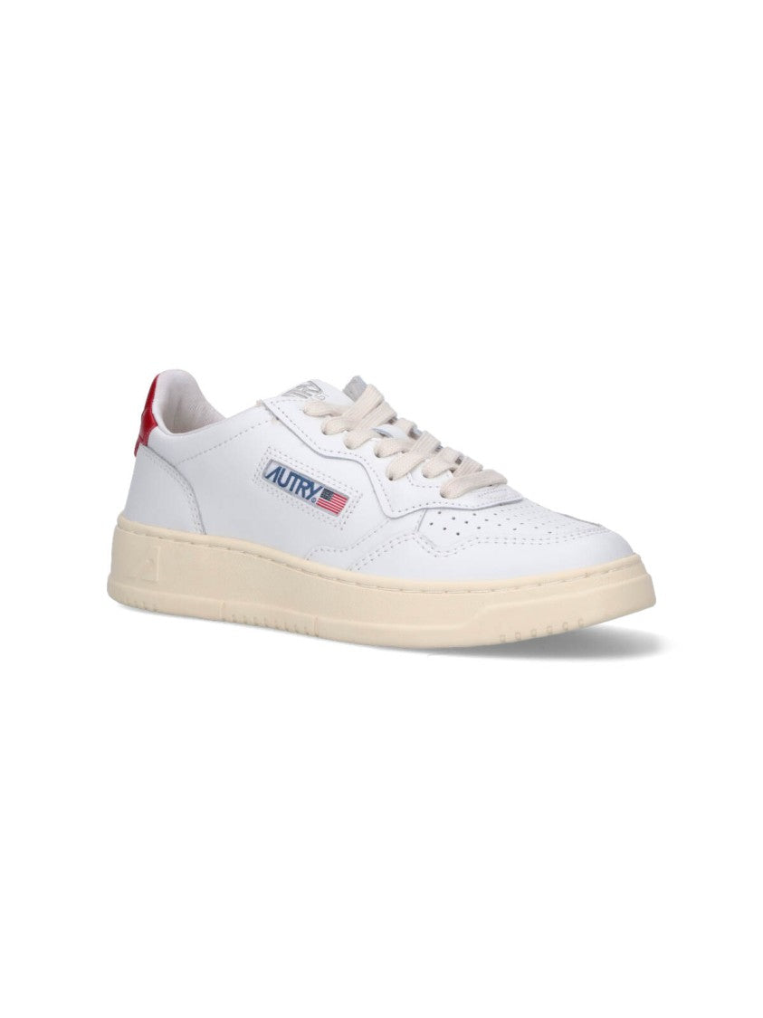 Autry Medalist' Low-Top Sneakers In White Leather