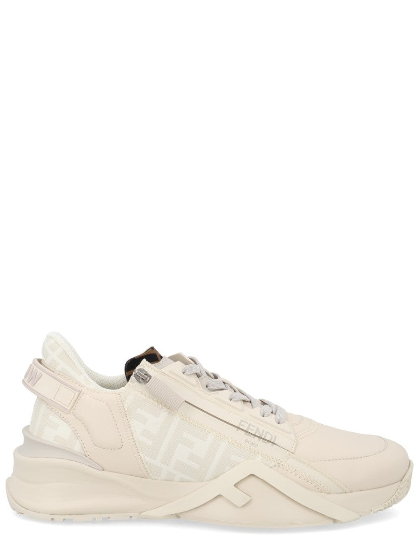 Fendi Fendi Flow Light Beige Leather Sneakers