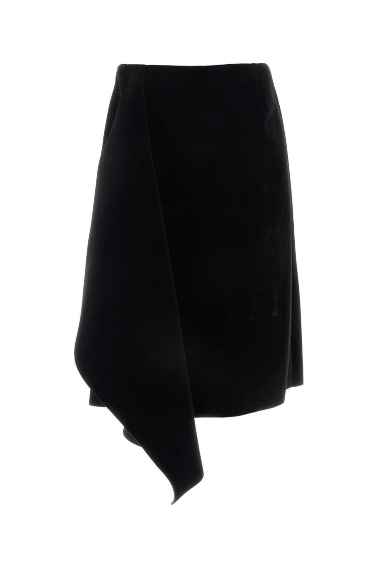 Dries Van Noten Black Velvet Skirt