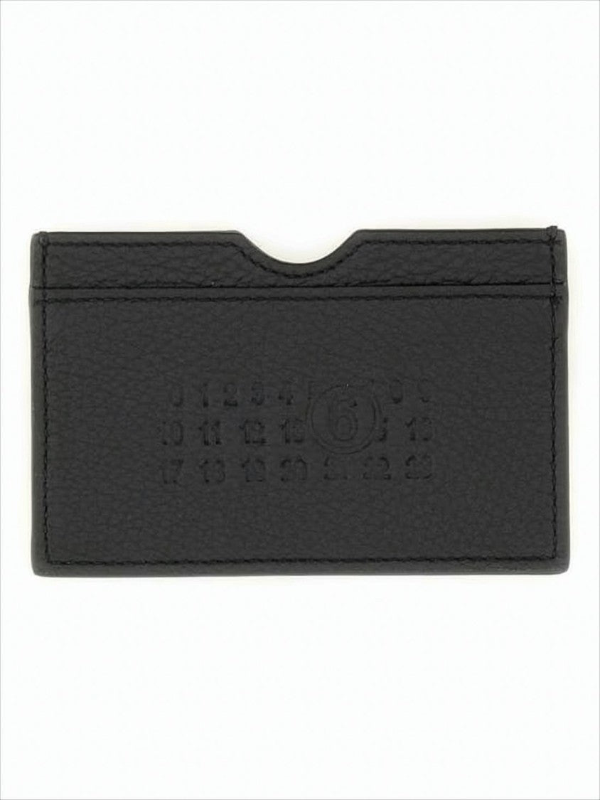 Mm6 By Maison Margiela Textured Calf Leather Card Wallet