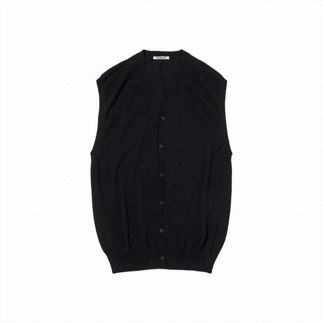 Auralee Deep V-Neck Wool Vest