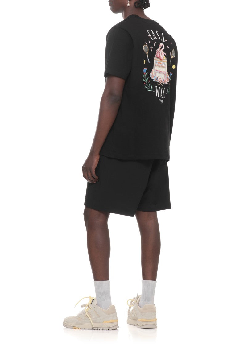 Casablanca Black Casaway Print T-Shirt