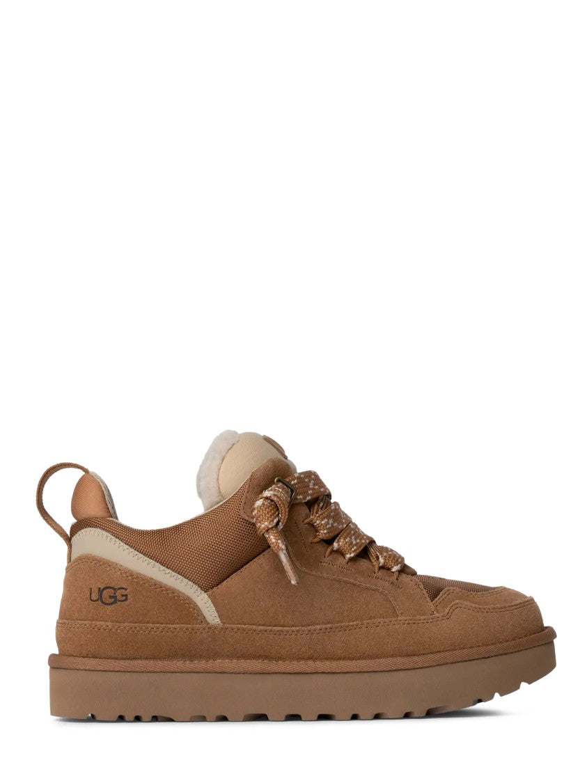 Ugg Low-Top Sneakers With Suede-Like Finish And Textured Laces