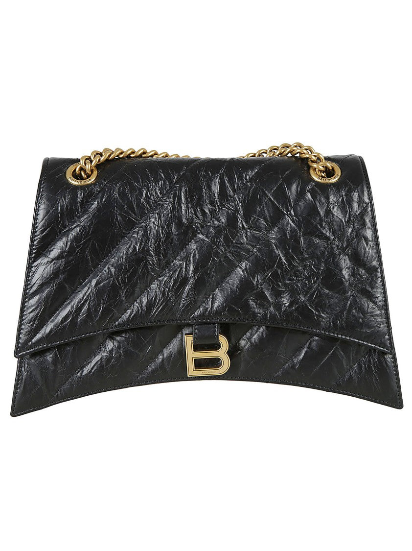 Balenciaga Structured Crinkled Texture Handbag
