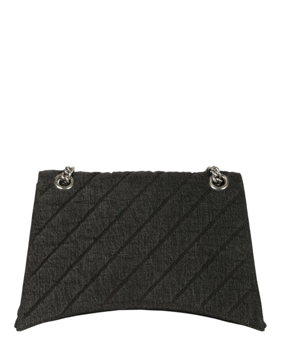 Balenciaga Crush Medium Denim Shoulder Bag
