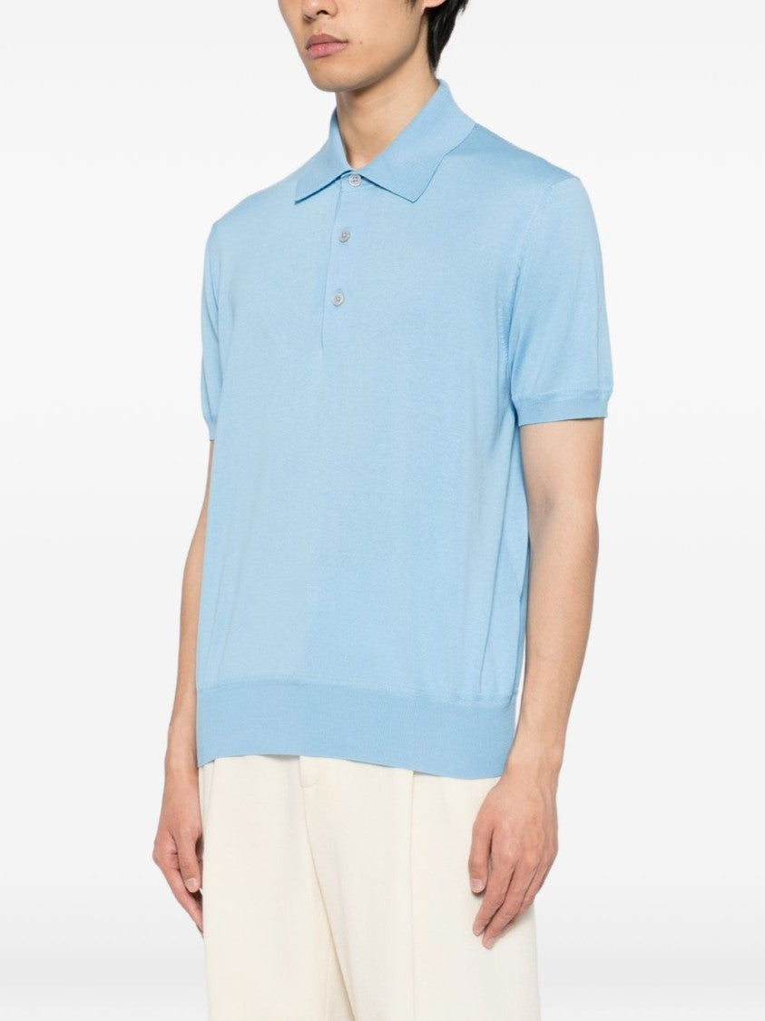 Tom Ford Short-Sleeve Light Blue Polo Shirt