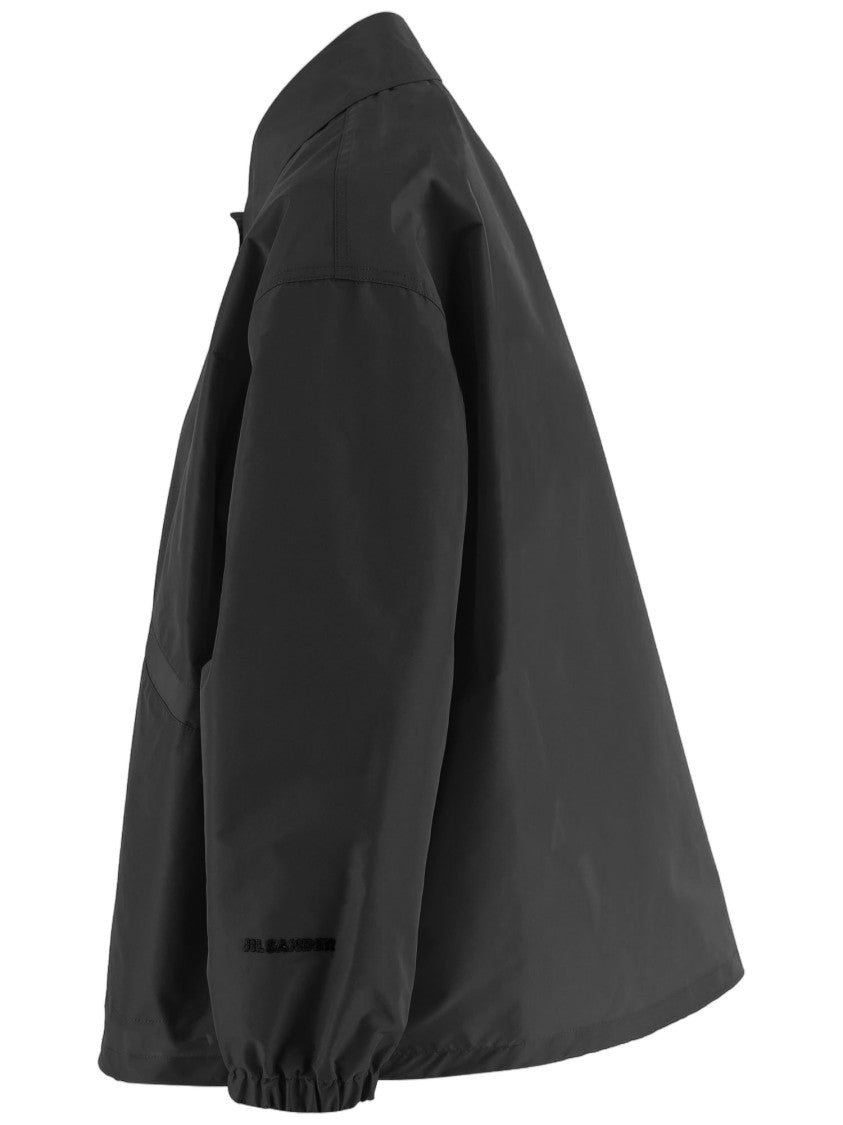Jil Sander Long-Sleeve Nylon Jacket With Classic Collar