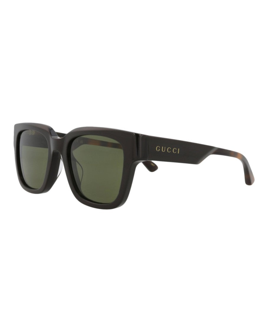 Gucci Square-Frame Recycled Acetate Sunglasses With Saddle Nose Bridge