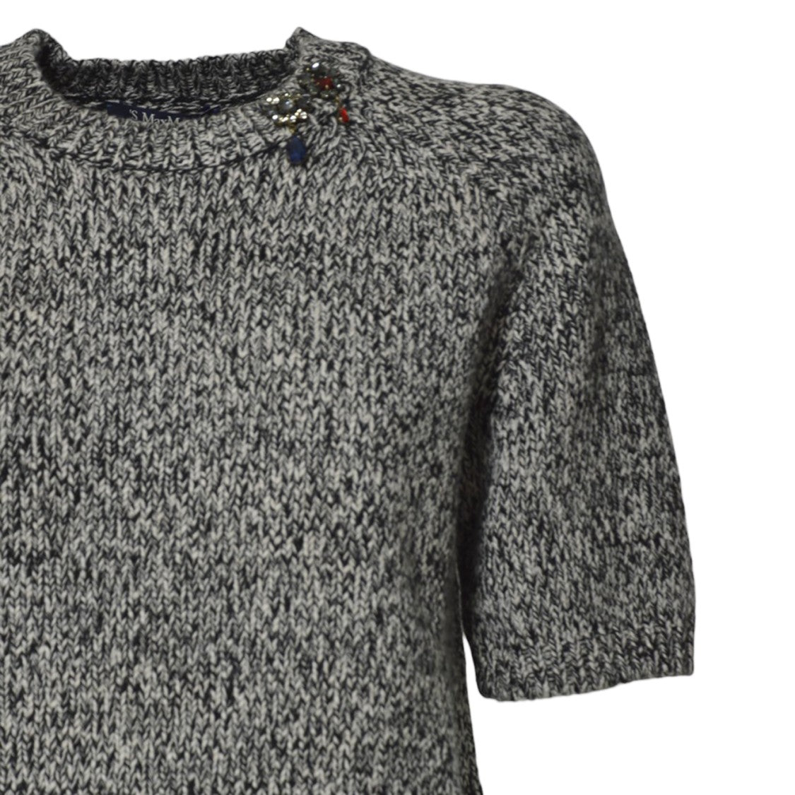 Max Mara Textured Knit Sweater With Puff Sleeves