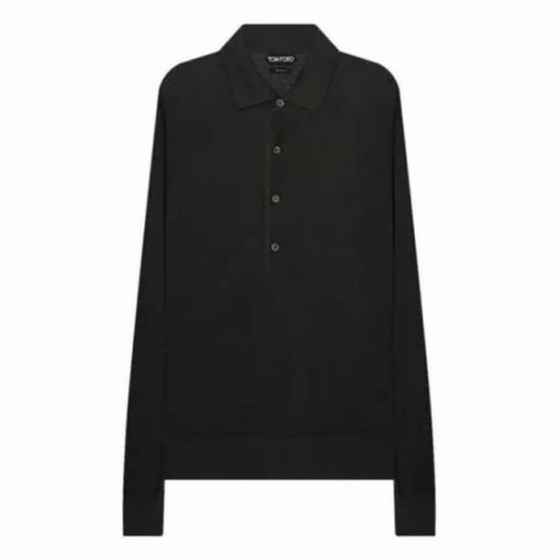 Tom Ford Long-Sleeve Polo Shirt With Classic Collar And Refined Fit