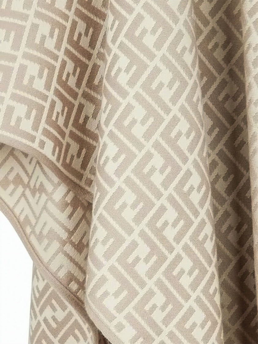 Fendi Geometric Pattern Wool-Silk Blend Scarf By Fendi