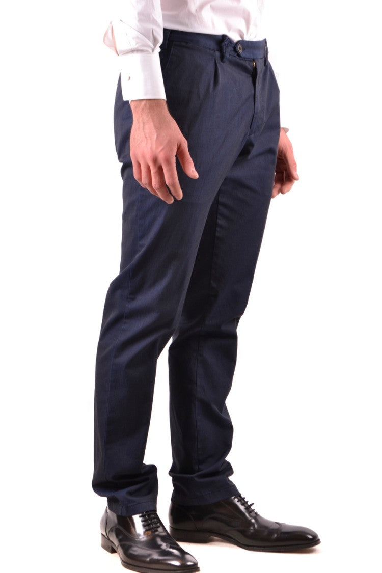 Lardini Tailored Blue Trousers With Straight Leg