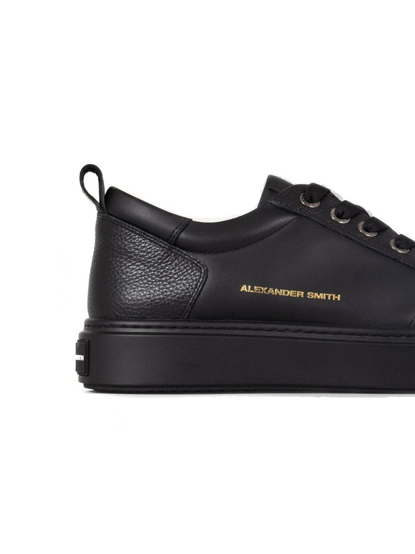 Alexander Smith Black Trainers With Smooth Leather