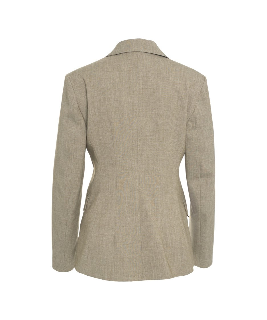 Liu Jo Tailored Double-Breasted Blazer With Notch Lapel