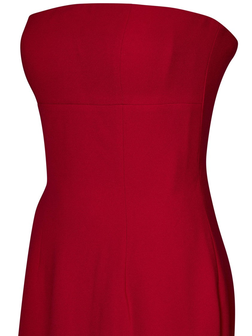 Mônot Strapless Fitted Red Dress
