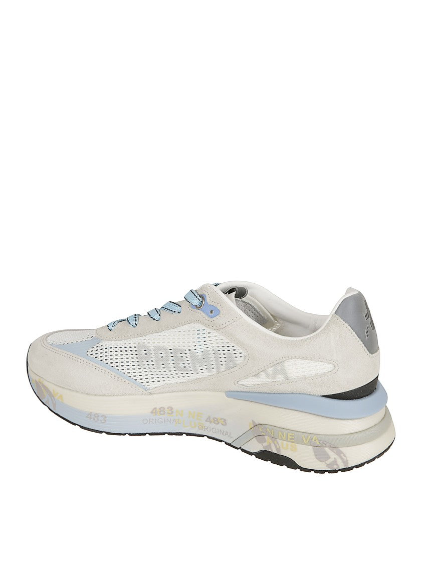 Premiata Low-Top Sneakers With Logo Accents And Textured Upper