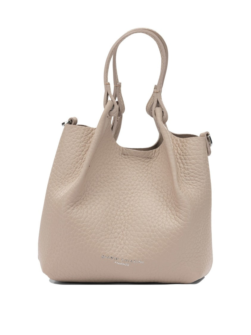 Gianni Chiarini Textured Leather Handbag With Dual Top Handles